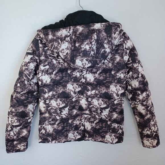 The Kooples Down Puffef Jacket Black White Winter Ski Coat Womens X Small - Picture 7 of 12